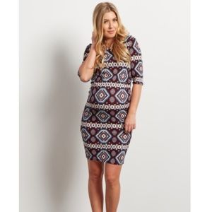 Patterned Maternity Dress